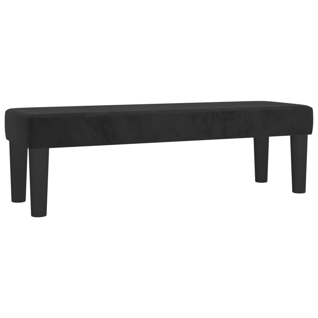 bænk 100x30x30 cm fløjl sort