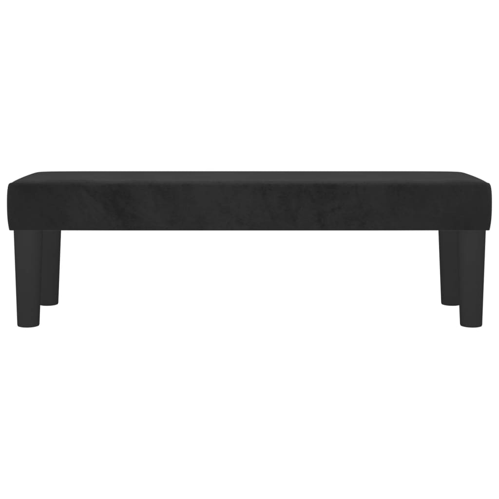 bænk 100x30x30 cm fløjl sort
