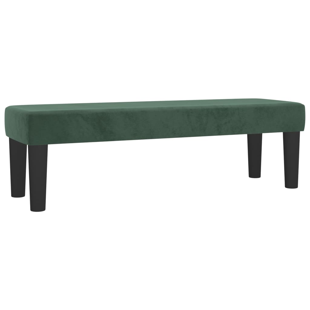 bænk 100x30x30 cm fløjl mørkegrøn