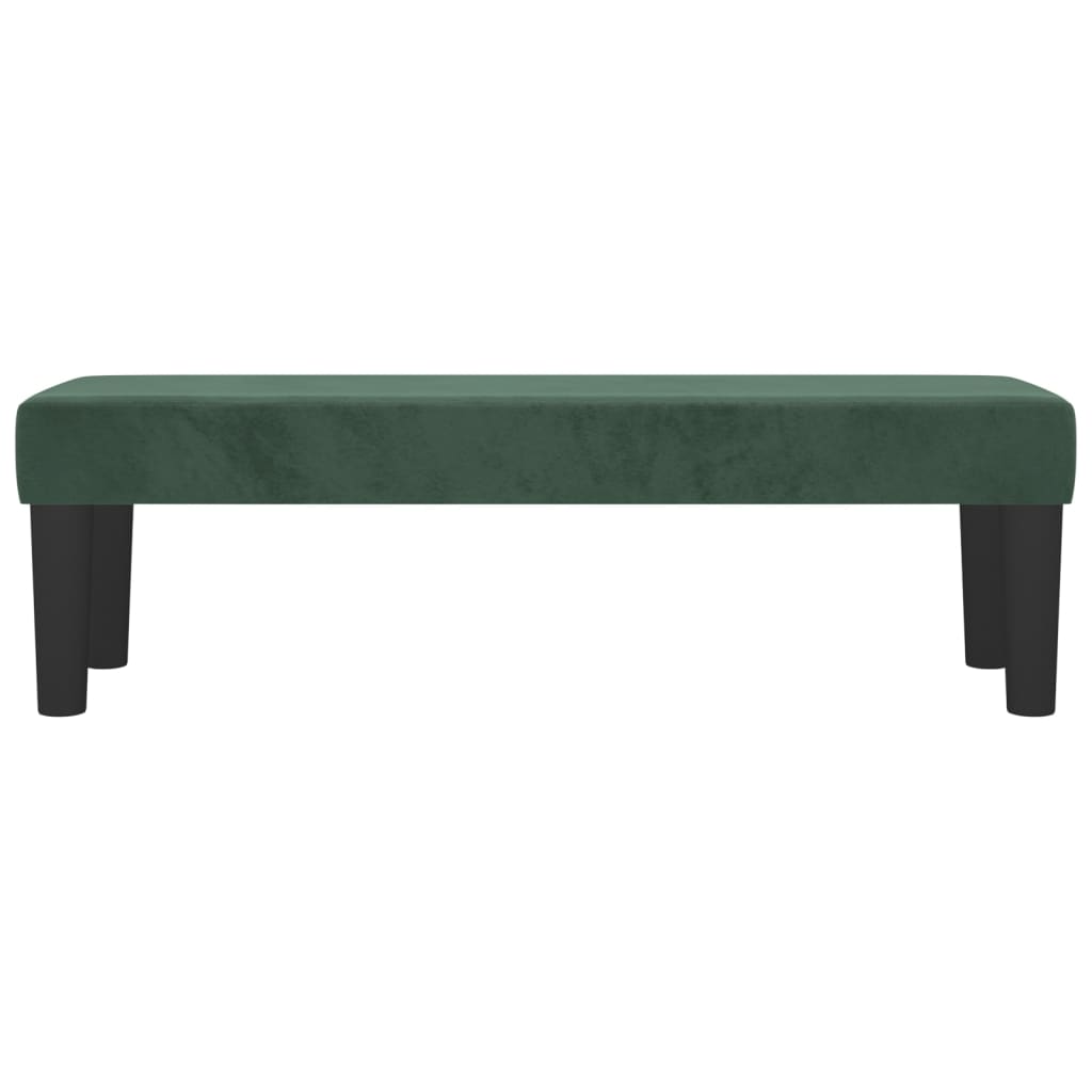 bænk 100x30x30 cm fløjl mørkegrøn