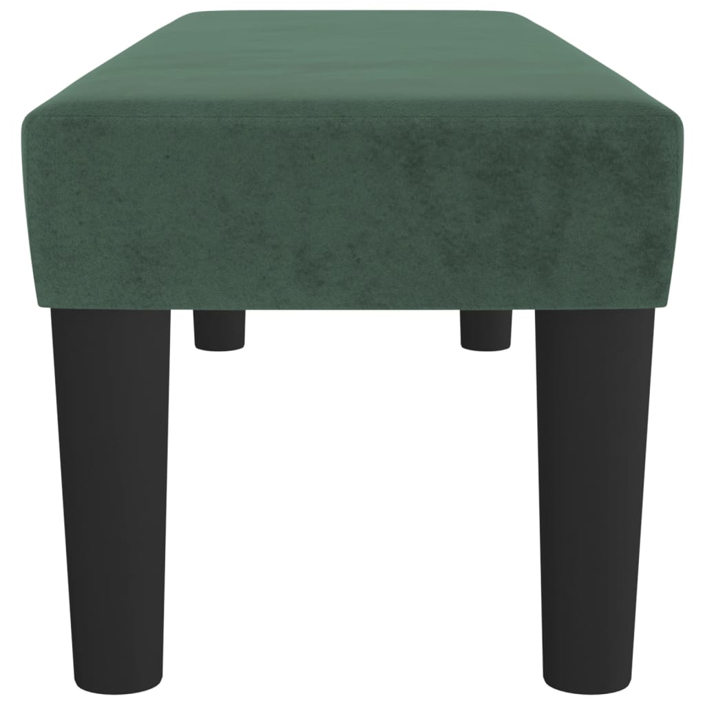 bænk 100x30x30 cm fløjl mørkegrøn
