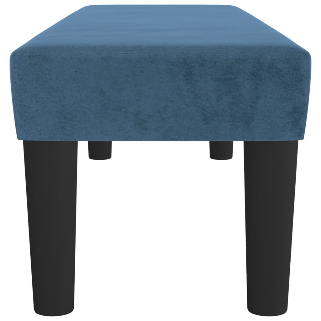 bænk 100x30x30 cm fløjl mørkeblå