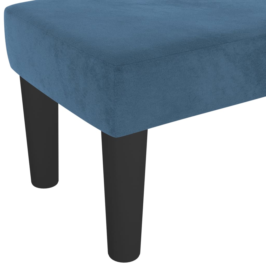 bænk 100x30x30 cm fløjl mørkeblå
