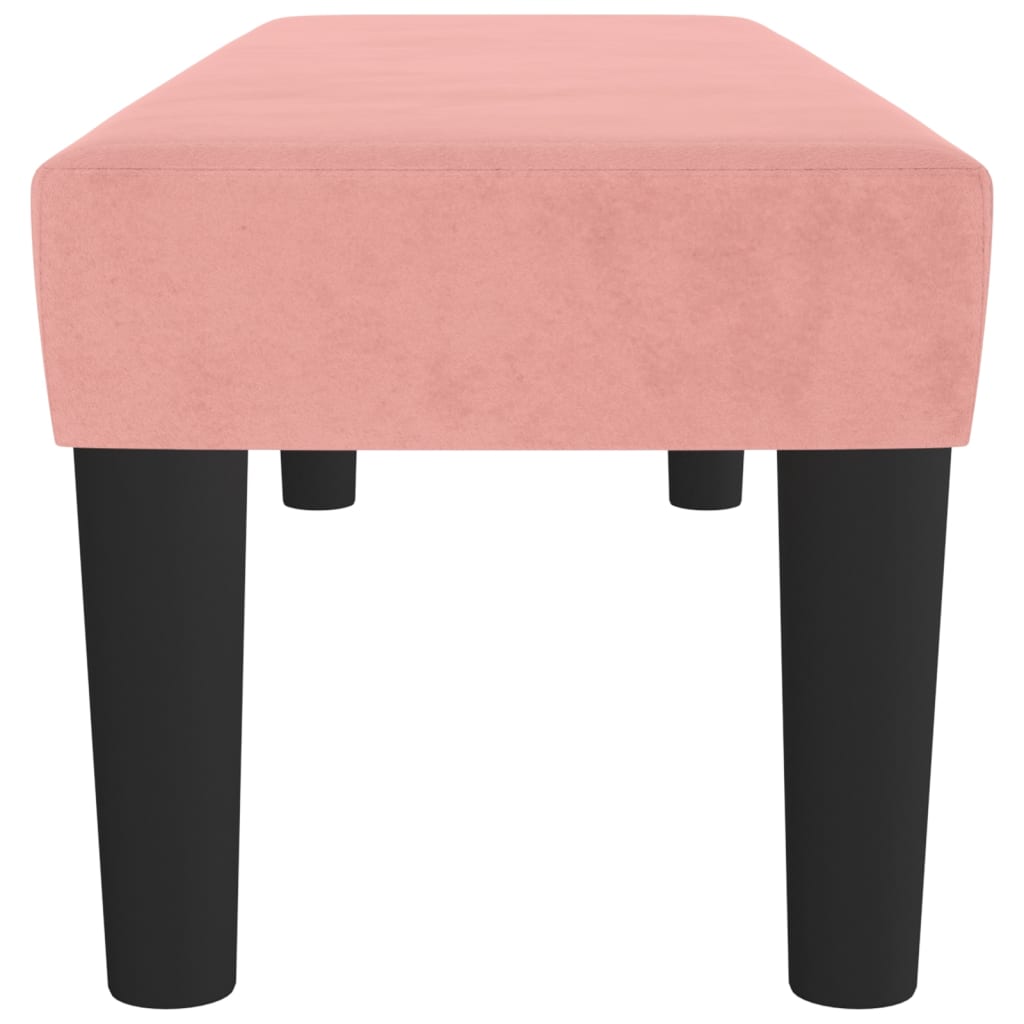 bænk 100x30x30 cm fløjl lyserød