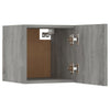 væghængtee tv-skab 8 stk. 30,5x30x30 cm grå og sonoma-eg