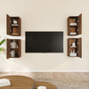 tv-skabe 4 stk. 30,5x30x60 cm konstrueret træ brun egetræsfarve