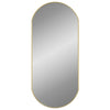 vægspejl 90x40 cm oval guldfarvet
