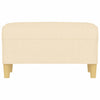 bænk 70x35x41 cm stof cremefarvet