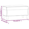 bænk 70x35x41 cm stof sort