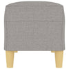 bænk 100x35x41 cm stof lysegrå