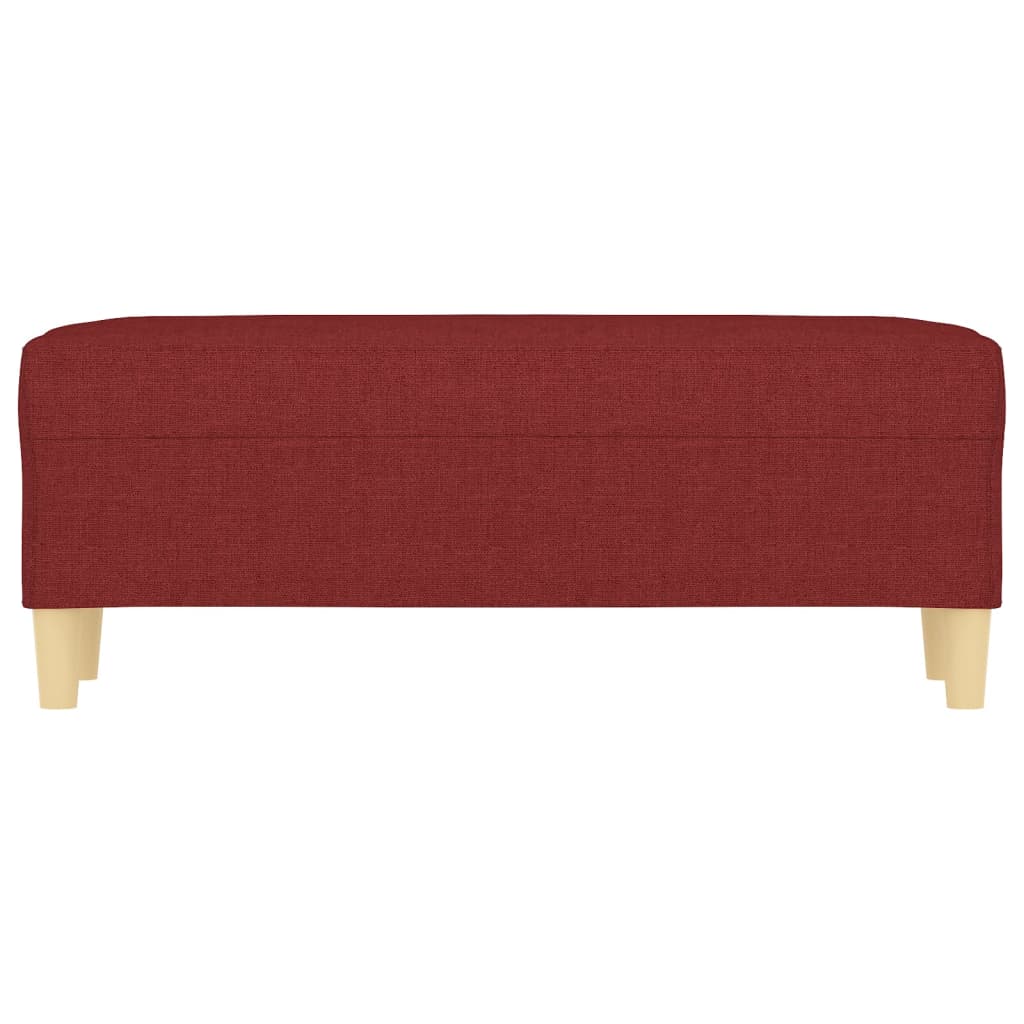 bænk 100x35x41 cm stof vinrød