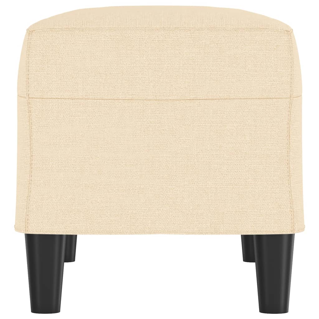 bænk 70x35x41 cm stof cremefarvet