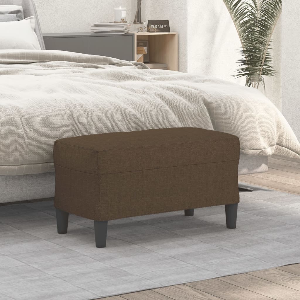 bænk 70x35x41 cm stof brun