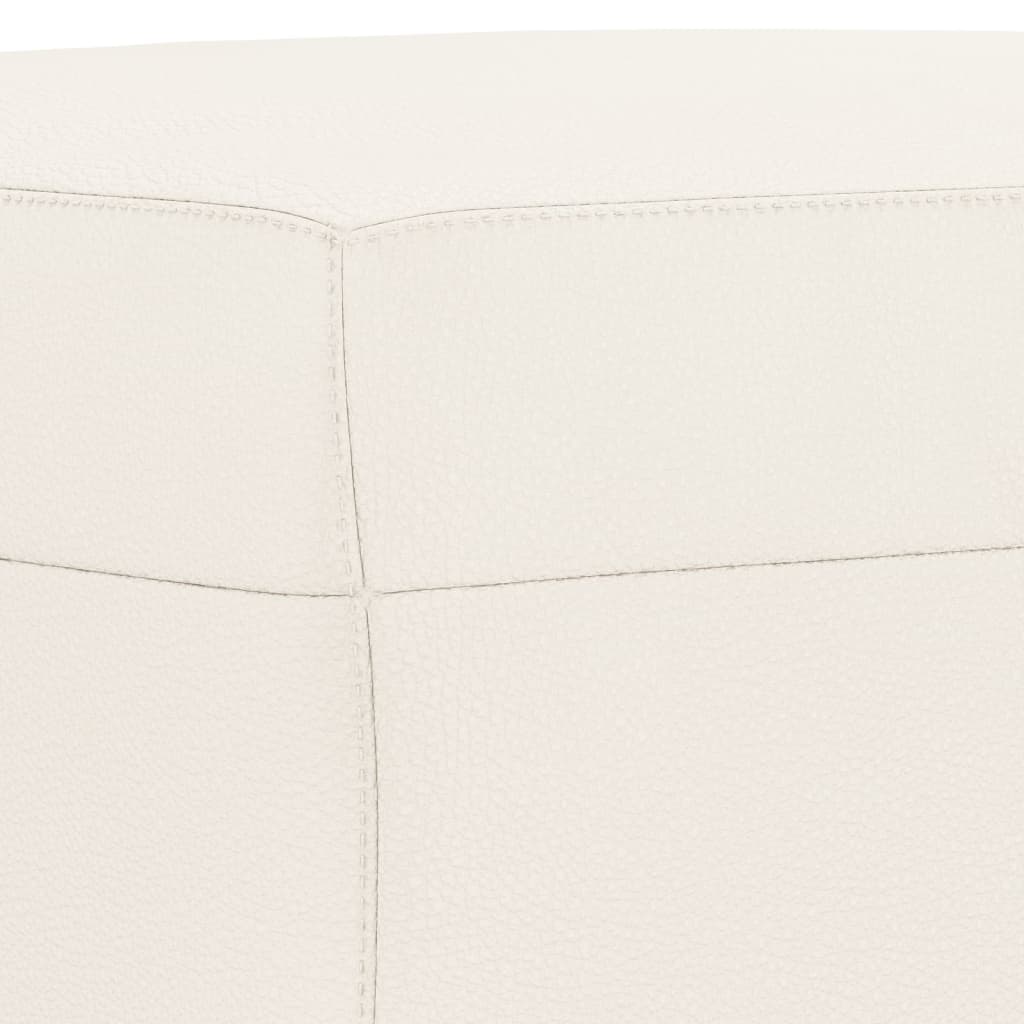 bænk 70x35x41 cm kunstlæder cremefarvet