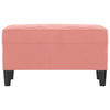 bænk 70x35x41 cm velour lyserød