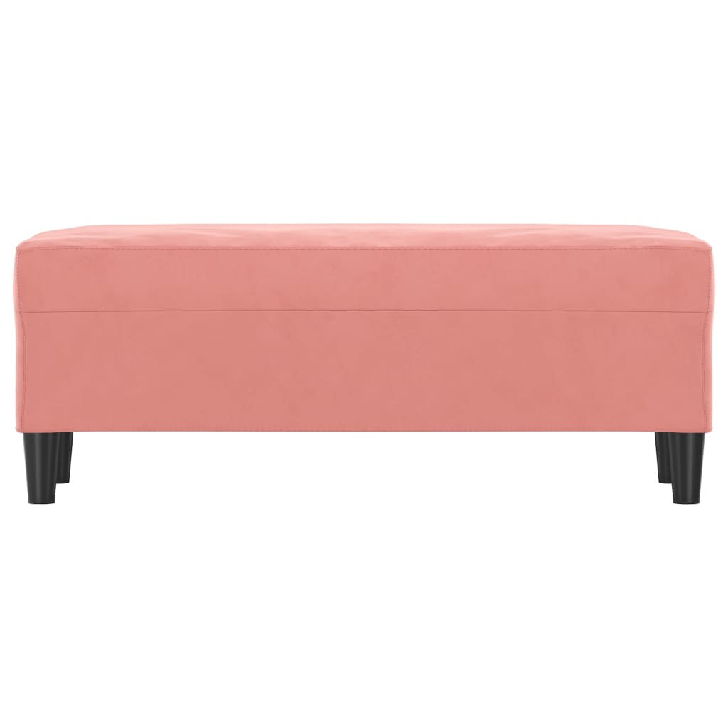 bænk 100x35x41 cm velour lyserød