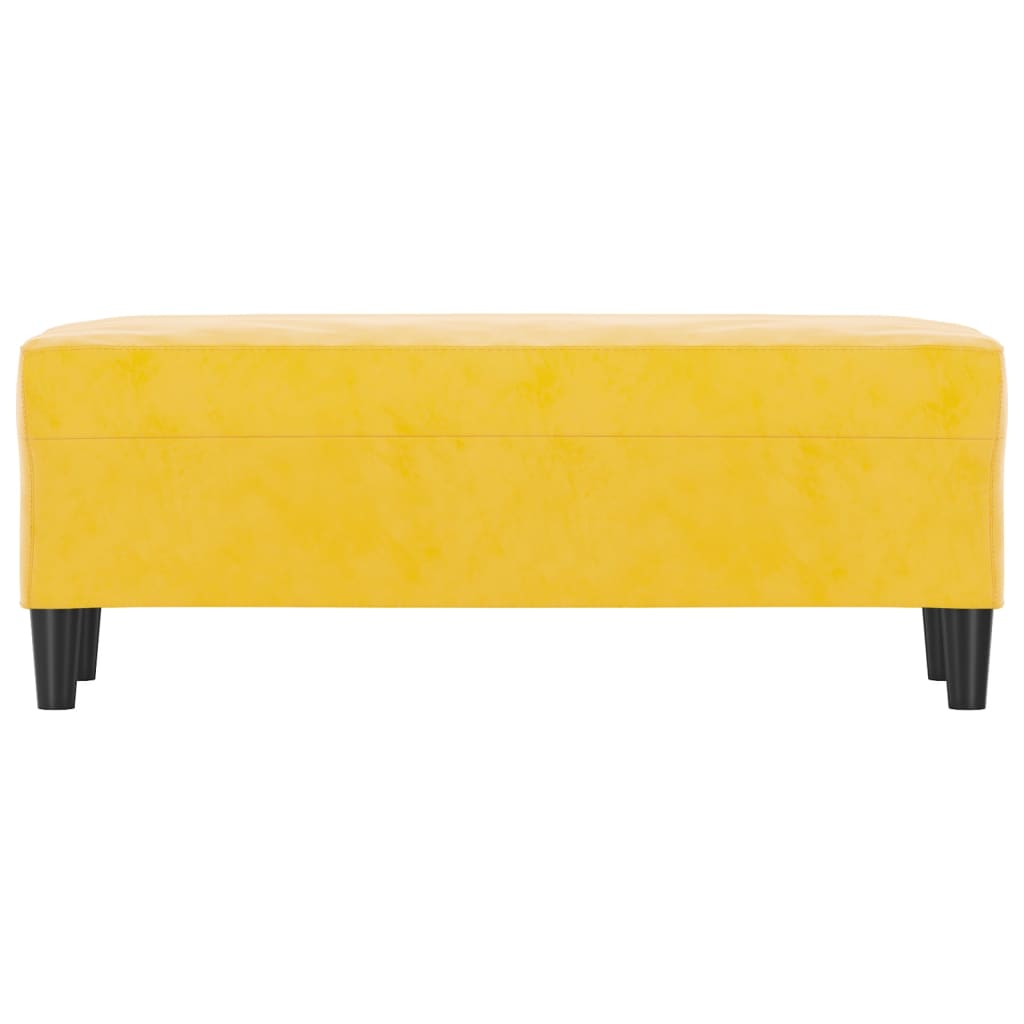 bænk 100x35x41 cm velour gul