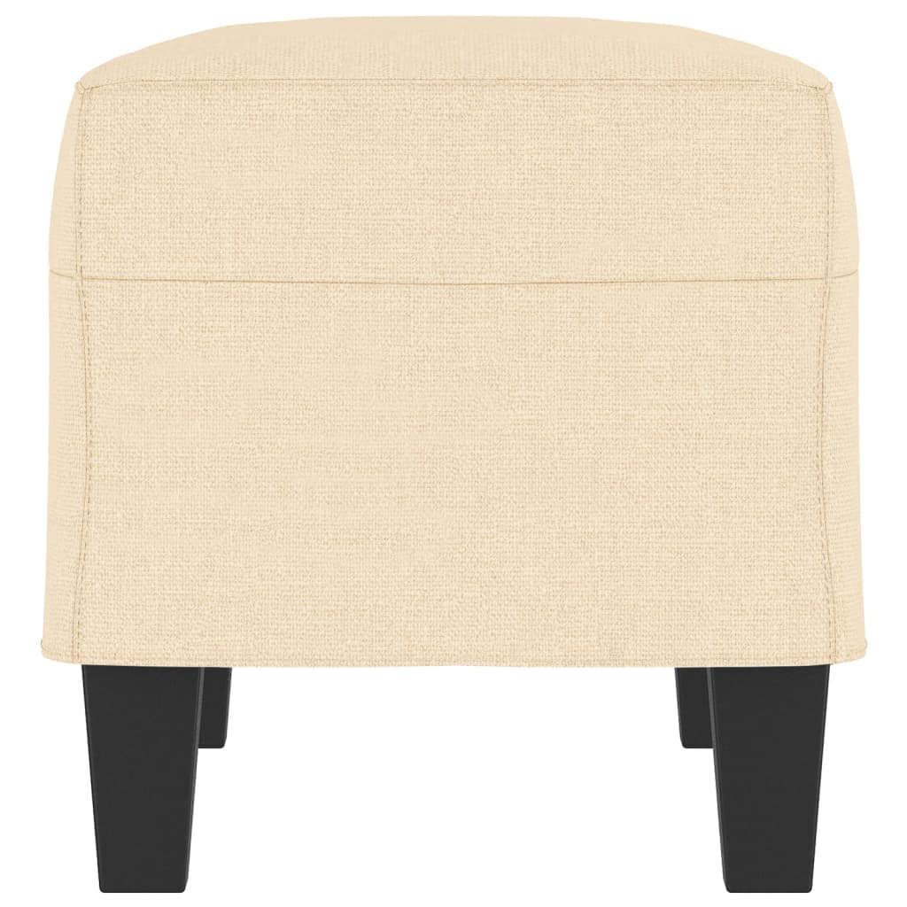 bænk 70x35x41 cm stof cremefarvet