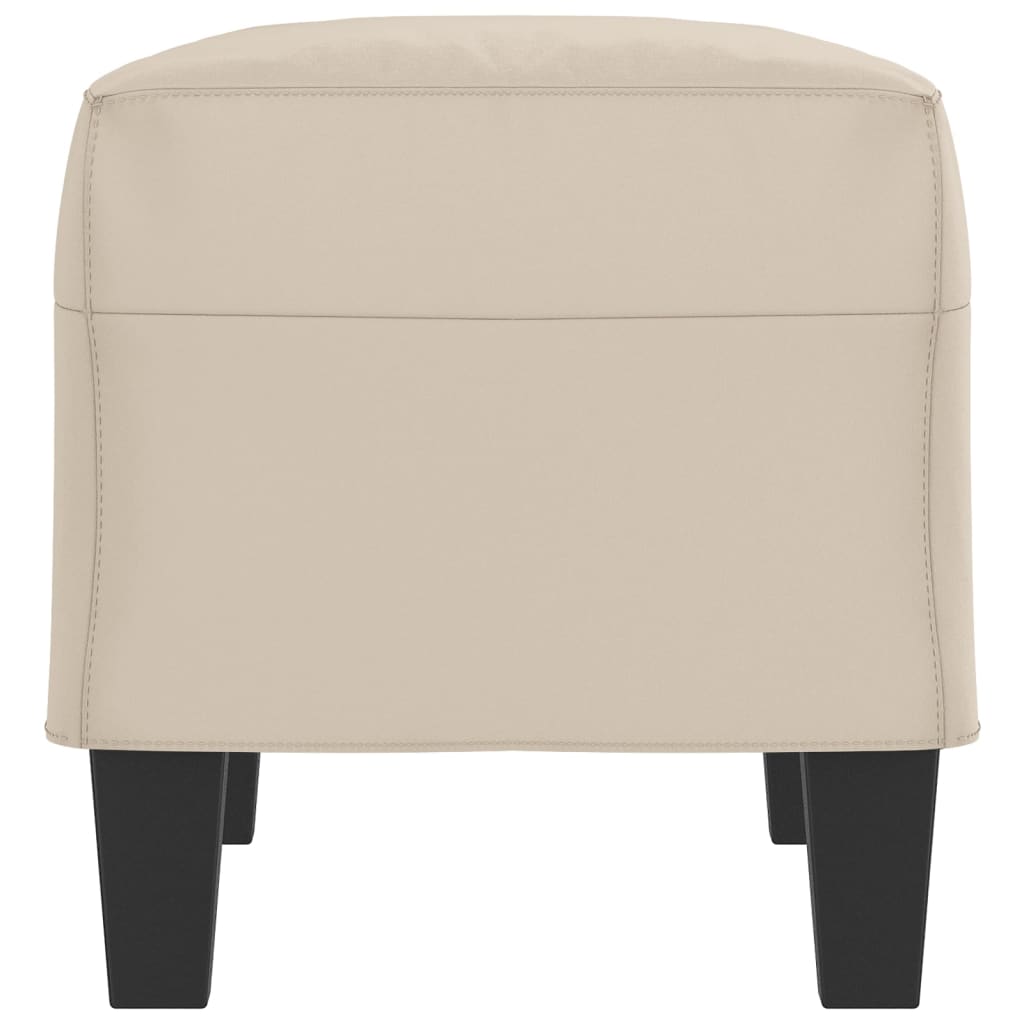 bænk 70x35x41 cm mikrofiberstof cremefarvet