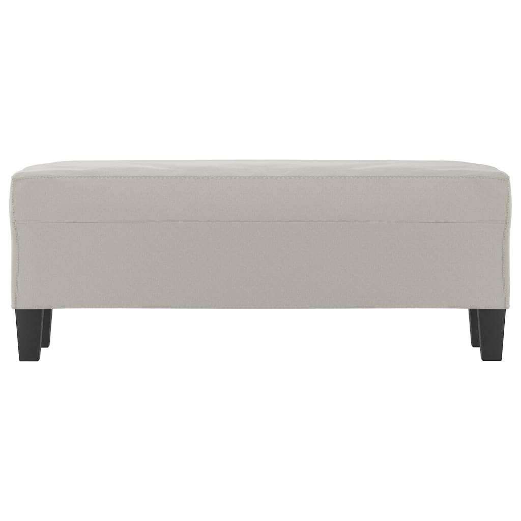 bænk 100x35x41 cm mikrofiberstof lysegrå