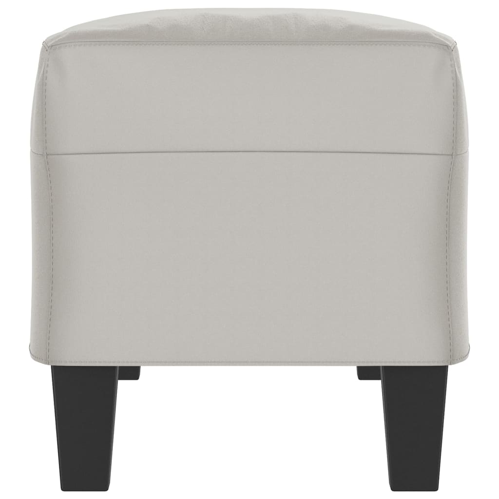 bænk 100x35x41 cm mikrofiberstof lysegrå