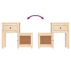 sengeborde 2 stk. 79,5x38x65,5 cm massivt fyrretræ