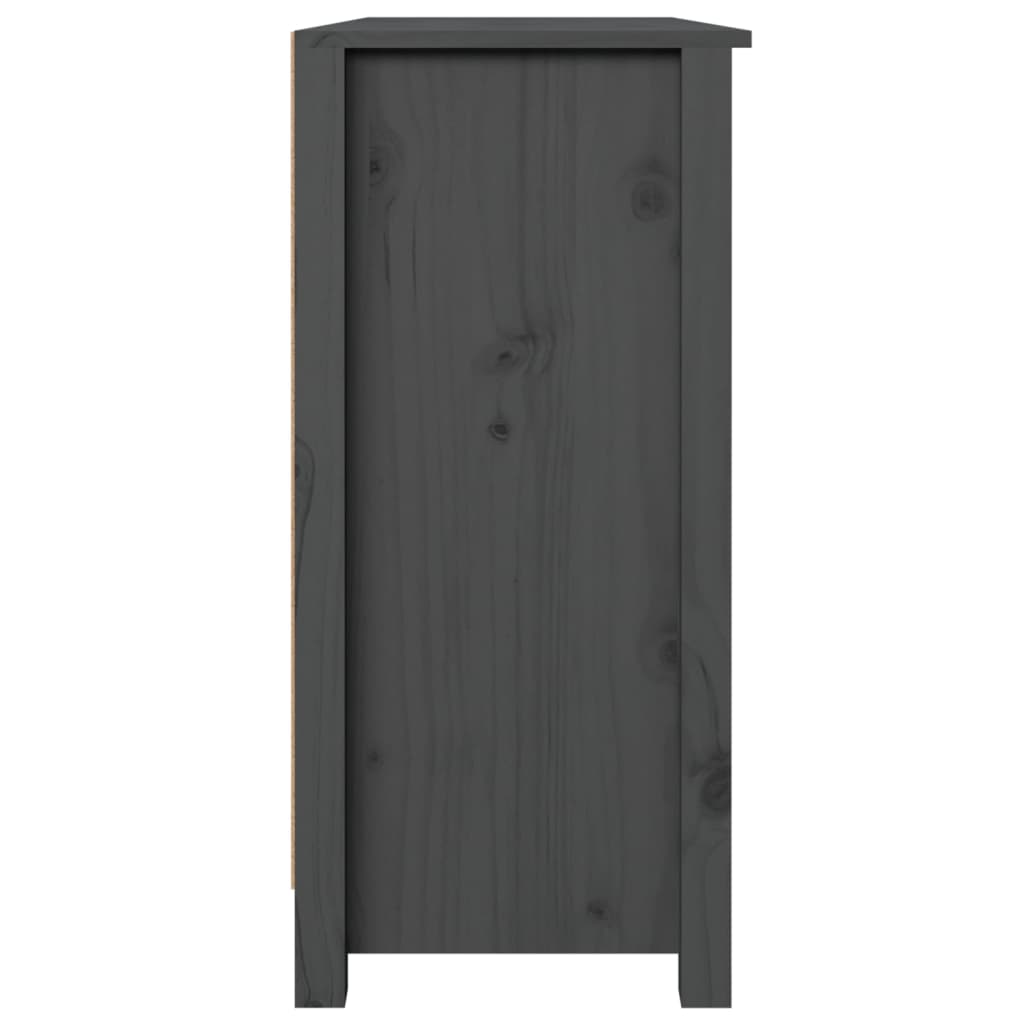 skænk 100x35x74 cm massivt fyrretræ grå