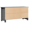 tv-bord 103x36,5x52 cm massivt fyrretræ grå
