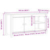 tv-bord 103x36,5x52 cm massivt fyrretræ grå
