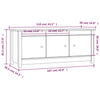 skoskab 110x38x45,5 cm massivt fyrretræ