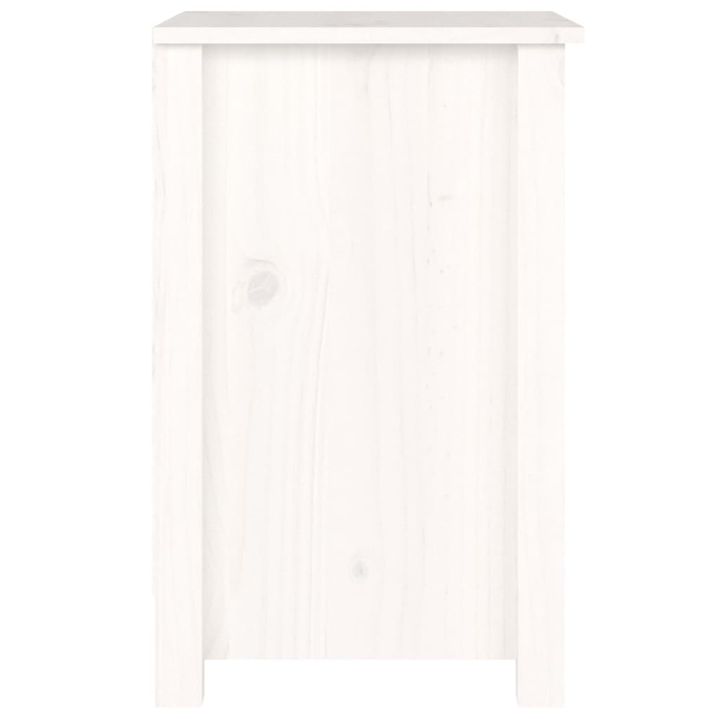 sengeborde 2 stk. 40x35x55 cm massivt fyrretræ hvid
