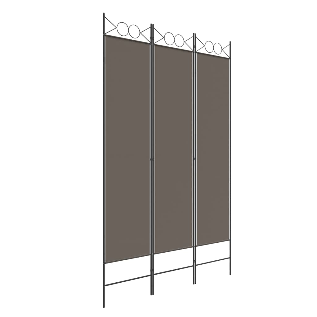 3-panels rumdeler 120x200 cm stof antracitgrå