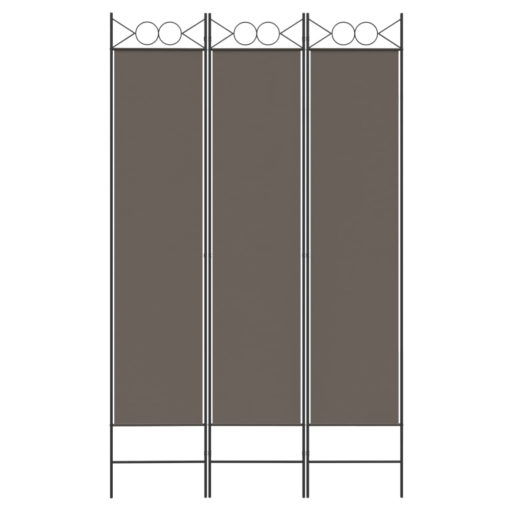3-panels rumdeler 120x200 cm stof antracitgrå