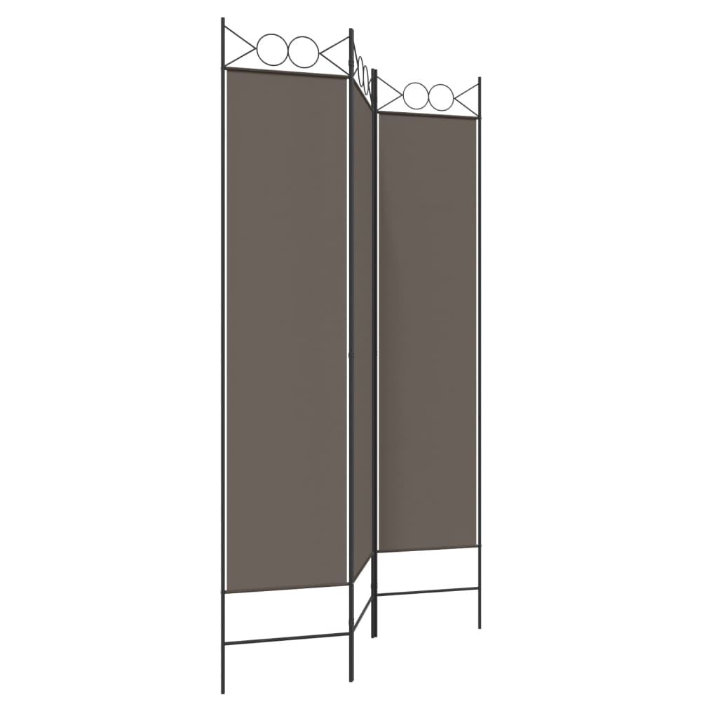 3-panels rumdeler 120x200 cm stof antracitgrå