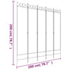 5-panels rumdeler 200x200 cm stof antracitgrå