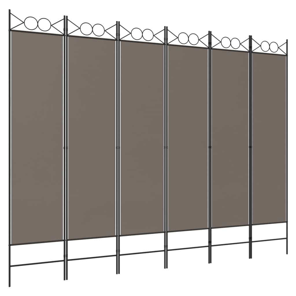 5-panels rumdeler 240x200 cm stof antracitgrå