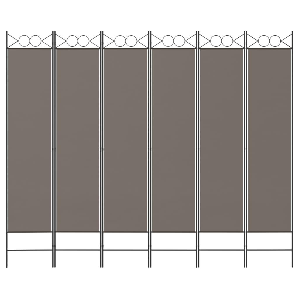 5-panels rumdeler 240x200 cm stof antracitgrå