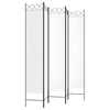 5-panels rumdeler 200x220 cm stof hvid