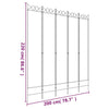 5-panels rumdeler 200x220 cm stof hvid