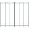 6-panels rumdeler 240x220 cm stof hvid
