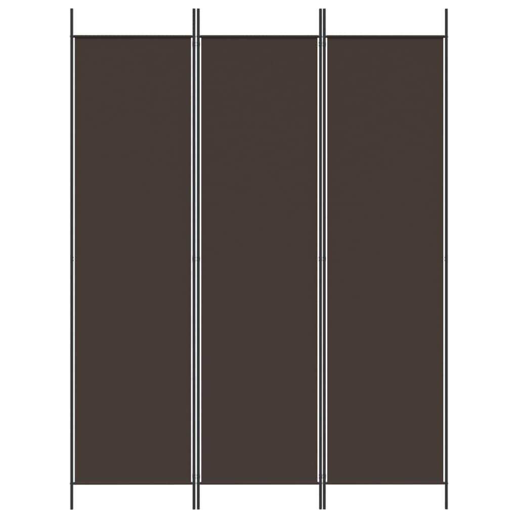 3-panels rumdeler 150x200 cm stof brun