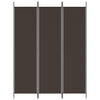 3-panels rumdeler 150x200 cm stof brun