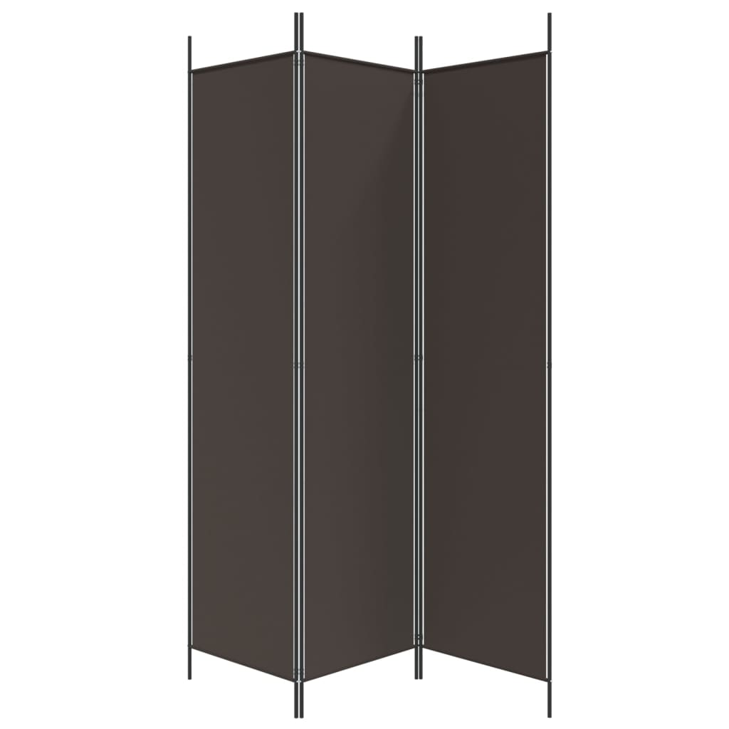 3-panels rumdeler 150x200 cm stof brun