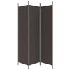 3-panels rumdeler 150x200 cm stof brun