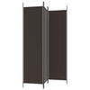 3-panels rumdeler 150x200 cm stof brun