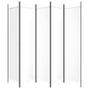 5-panels rumdeler 250x200 cm stof hvid