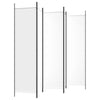 5-panels rumdeler 250x200 cm stof hvid