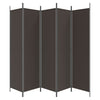 5-panels rumdeler 250x200 cm stof brun