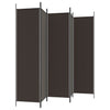 5-panels rumdeler 250x200 cm stof brun