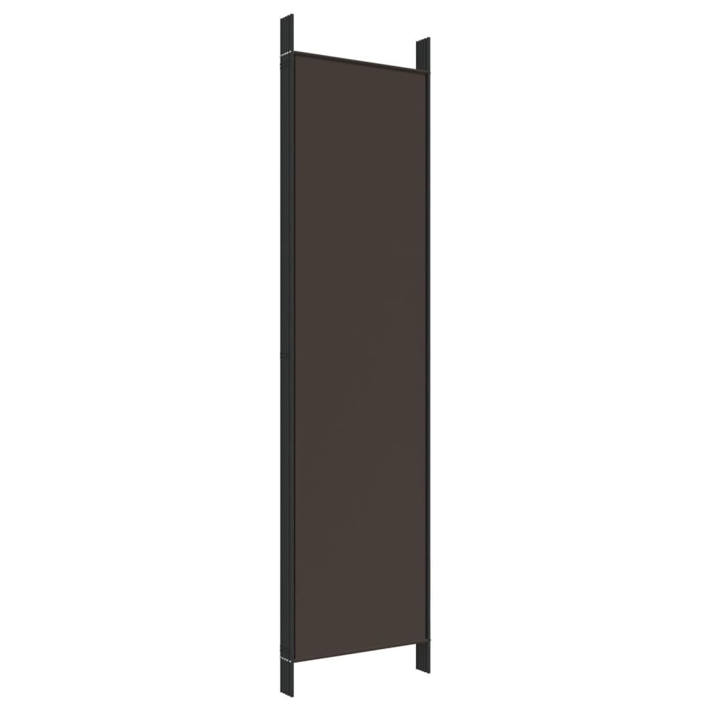 5-panels rumdeler 250x200 cm stof brun